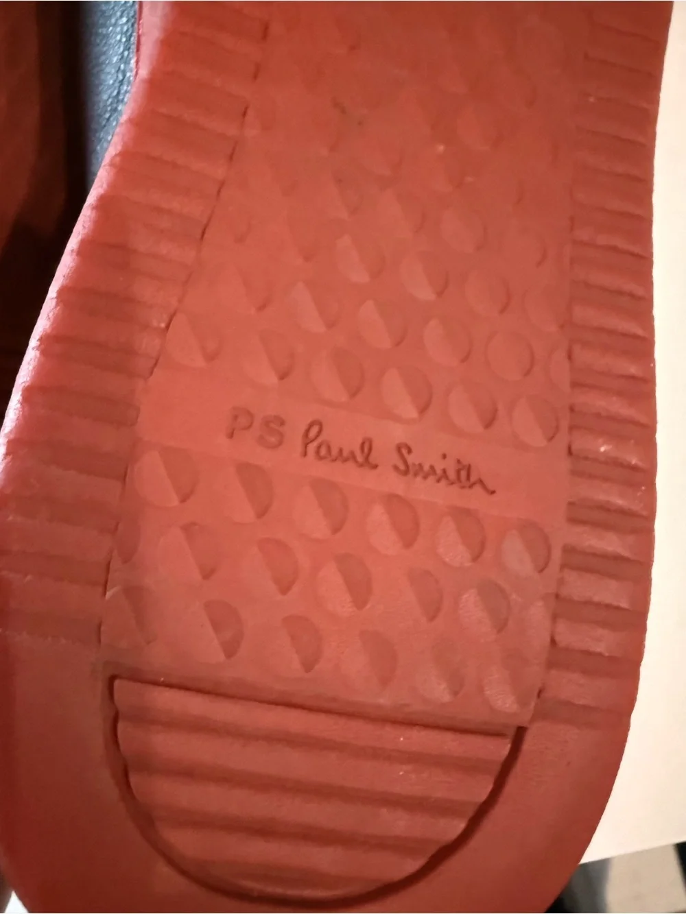 Paul Smith leather navy sneakers- red sole. US 11, EU 44
